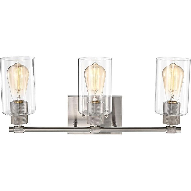 Chloe Lighting Mercy Contemporary 3 Light Brushed Nickel Bath Vanity Fixture 22" Width