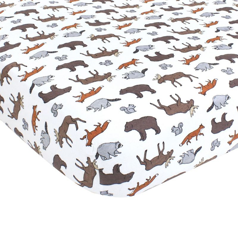 Hudson Baby Infant Boy Cotton Fitted Crib Sheet, Animal Adventure, One Size