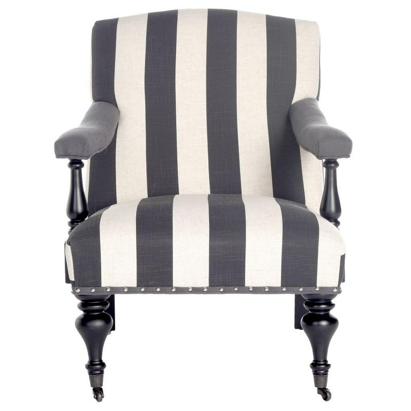 Devona Arm Chair - MCR4731 - Charcoal/White - Safavieh
