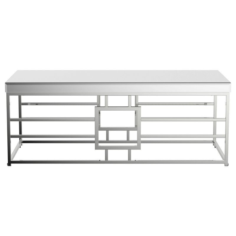 Dafina Rectangular Coffee Table with Mirrored Top Chrome - Coaster