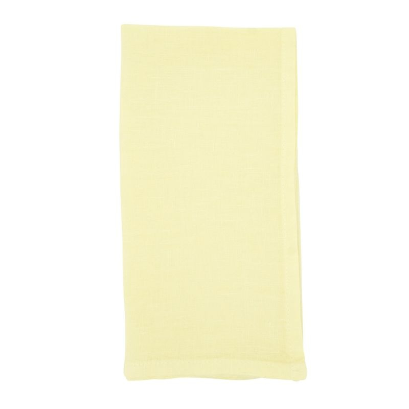 Saro Lifestyle Classic Pure 100% Linen Table Napkin (Set of 4), 20", Yellow