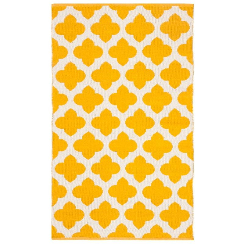 Montauk MTK723 Hand Woven Indoor Area Rug - Yellow/Ivory - 4'x6' - Safavieh.