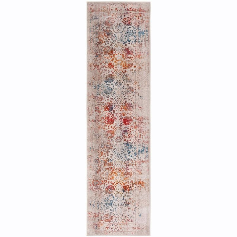 Vintage Persian VTP409 Power Loomed Indoor Runner Rug - Light Grey/Multi - 2'2"x10' - Safavieh.