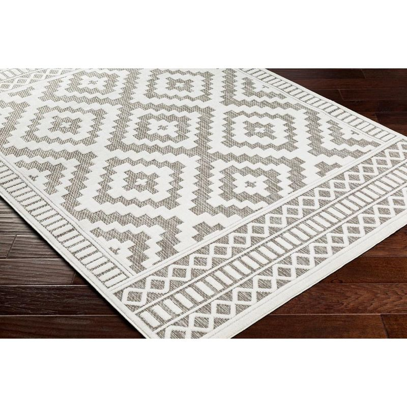 Livabliss San diego 5'3"x7' Rectangle Woven Indoor and Outdoor Area Rugs Gray