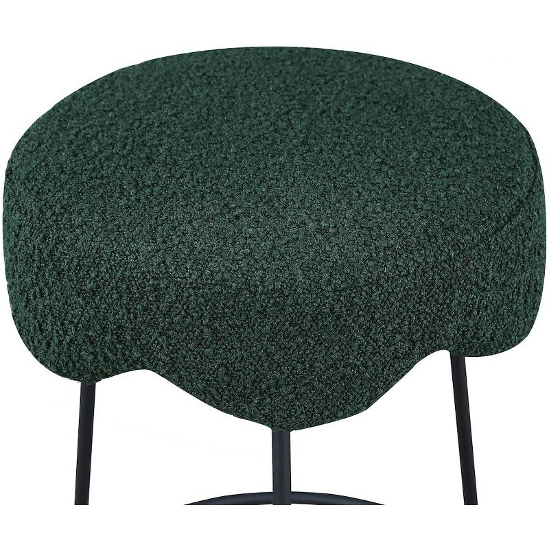 Meridian Furniture,Fleur Green Fabric Counter Stool