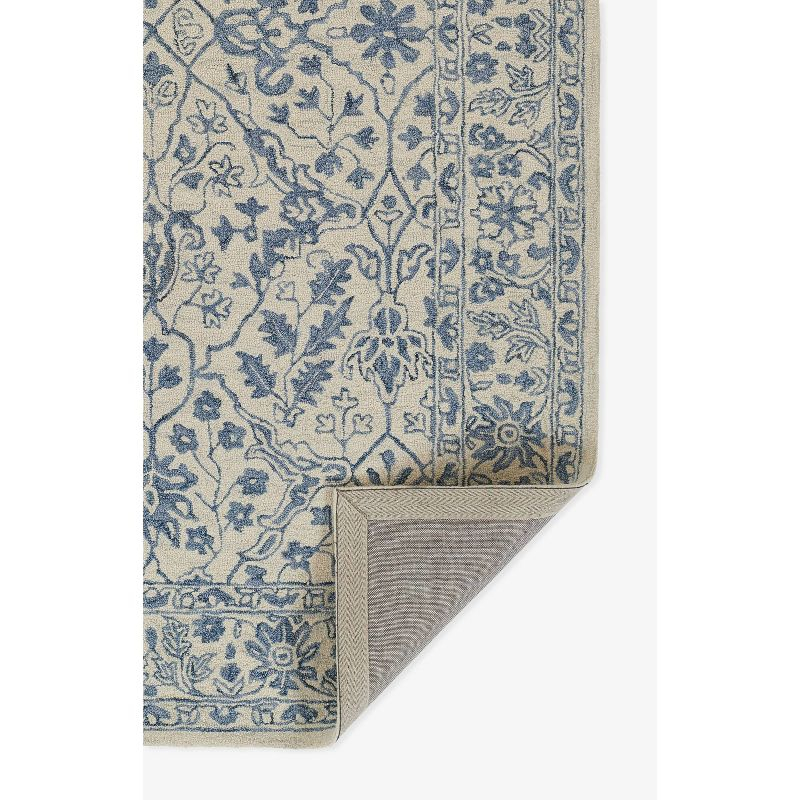 Momeni 2'x3' Leiden Ikat Otis Handtufted Accent Rug Ivory: Wool, Medium Pile, Classic Pattern, Indoor Use