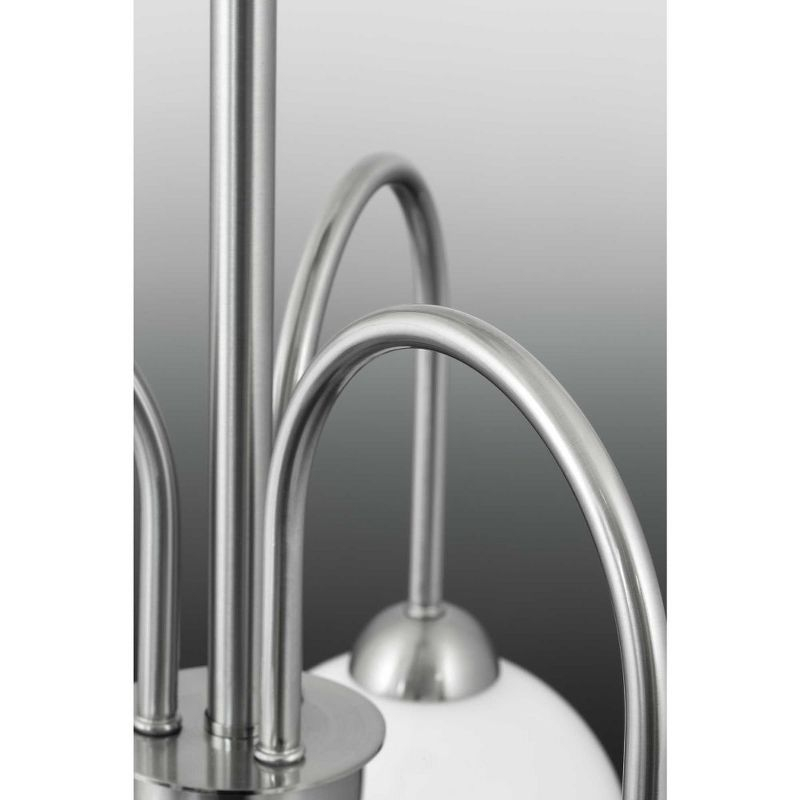 Progress Lighting Carisa 4-Light Bath Wall Light, Vintage Gold, White Glass Globes