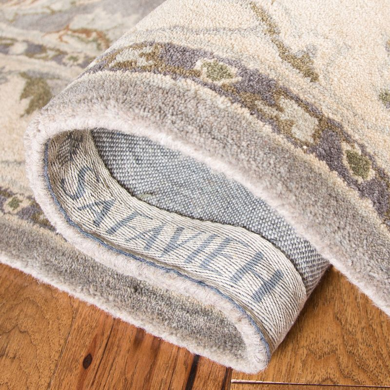 Heritage HG863 Hand Tufted Area Rug - Grey/Beige - 6'x6' - Safavieh.