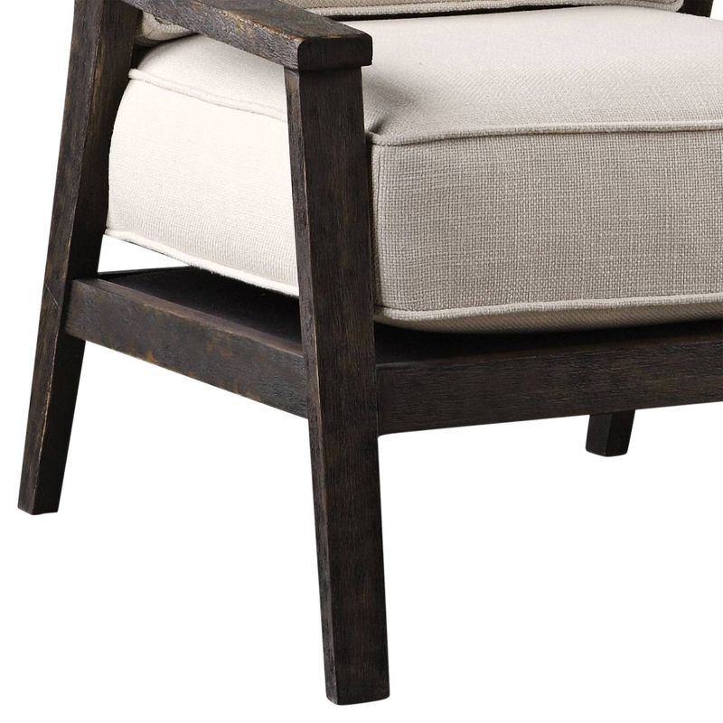Uttermost Lyle Neutral Beige Linen Fabric Accent Chair