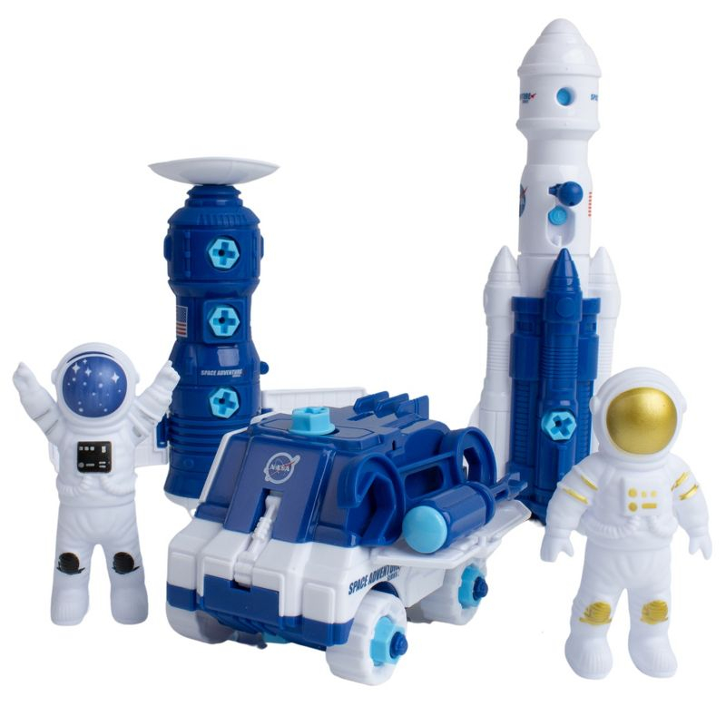 Space Adventure Build Your Own Space Station Playset 7pcs NASA Toy Kids 3+