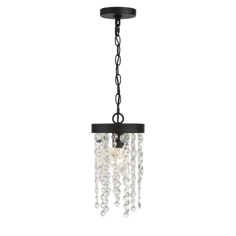 Crystorama Lighting Winham 1 - Light Pendant in  Black Forged