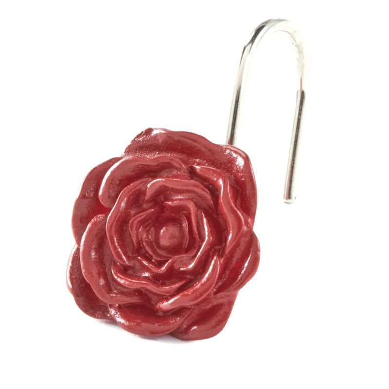 The Lakeside Collection Toile Garden Bath Collection - Set of 12 Shower Hooks