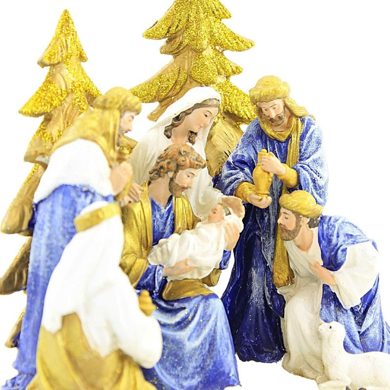 Christmas Nativity Blue Gold Roman, Inc  -  Decorative Figurines