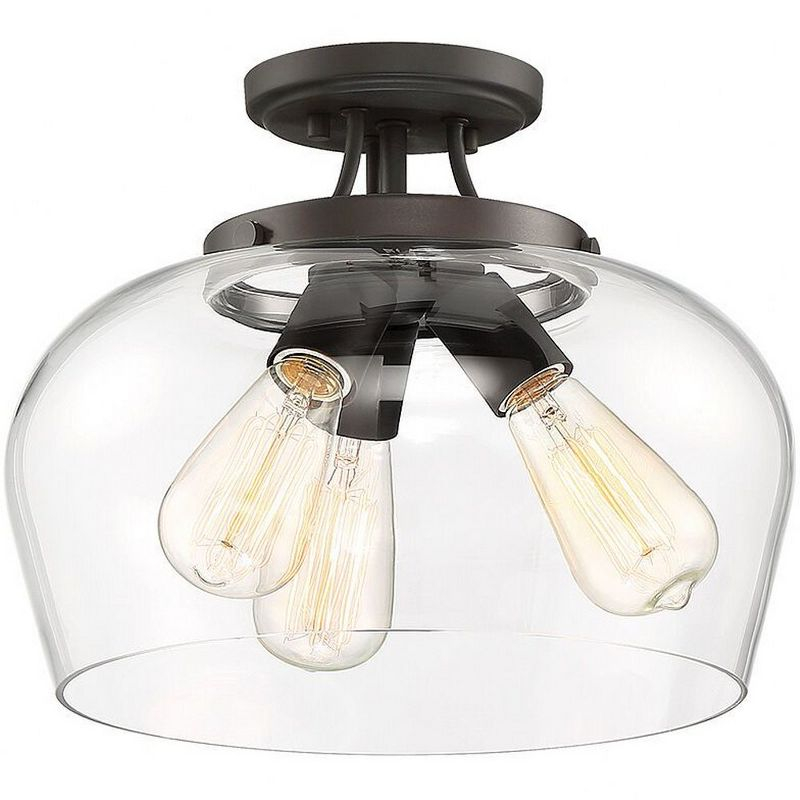Savoy House Octave 3 - Light Semi-Flush Mount in  English Bronze
