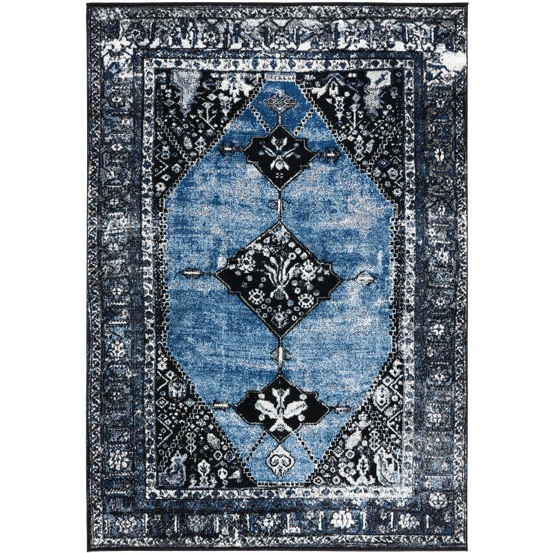 Vintage Hamadan VTH217 Power Loomed Indoor Area Rug - Blue/Grey - 8'x10' - Safavieh