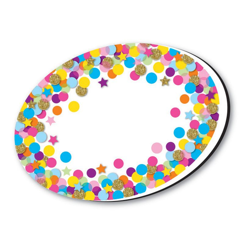 Ashley Productions® Magnetic Whiteboard Eraser, Oval Confetti, Pack of 6