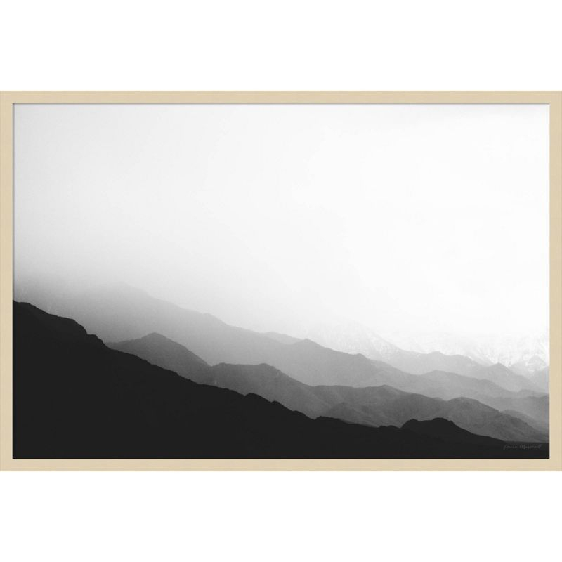 41"x28" Virgin Mountains II by Laura Marshall Wood Framed Wall Art Print Brown - Amanti Art: Modern Acrylic Photography, Hardwood Frame