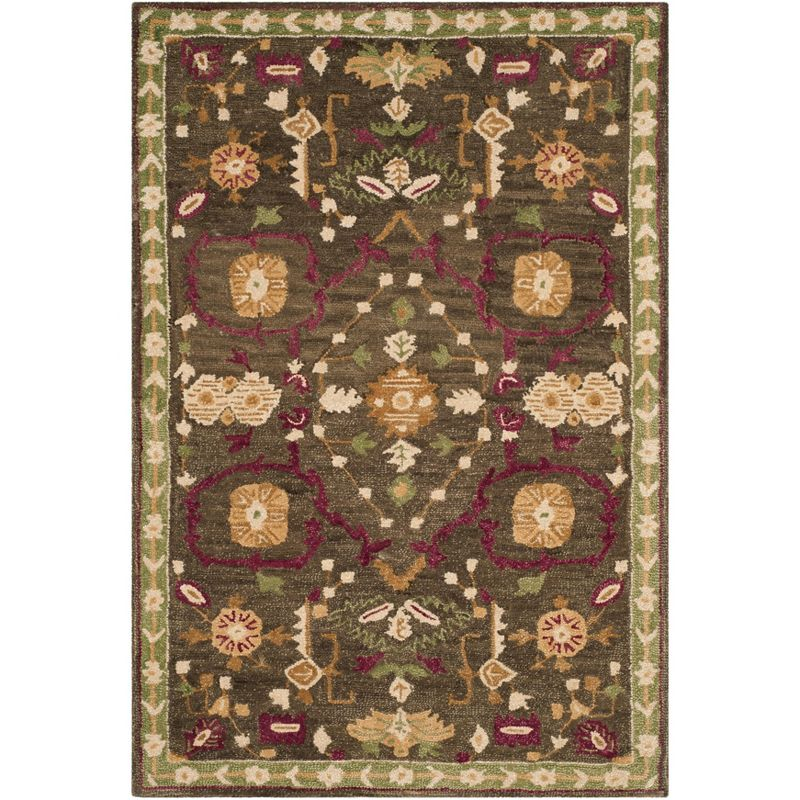 Roslyn ROS535 Hand Tufted Area Rug - Sage/Ivory - 4'x6' - Safavieh.