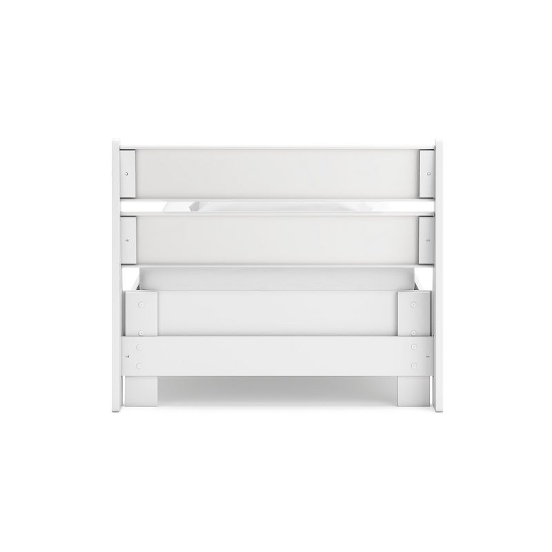 Signature Design by Ashley Socalle Twin Panel Headboard in Matte White Finish