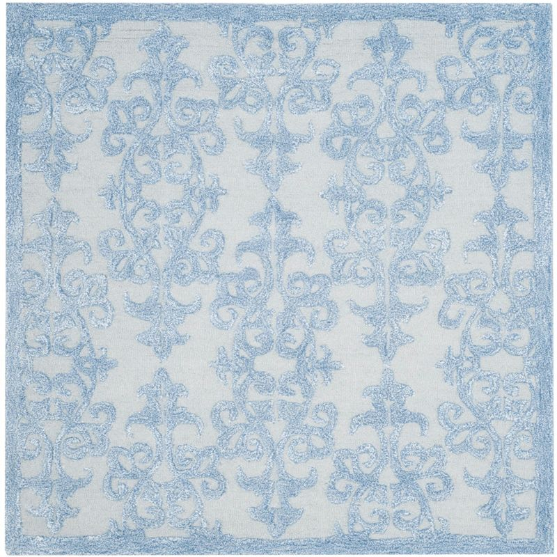 Bella BEL127 Hand Tufted Area Rug - Blue - 5'x5' - Safavieh.