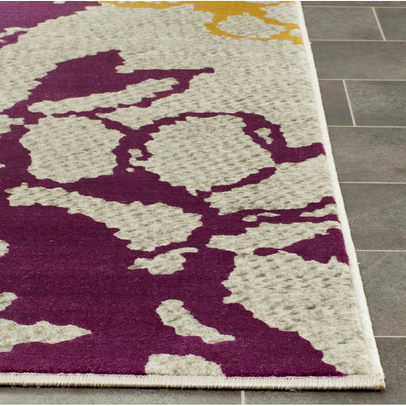 Porcello PRL7729 Machine Made Indoor Area Rug - Light Grey/Purple - 4'1"x6' - Safavieh