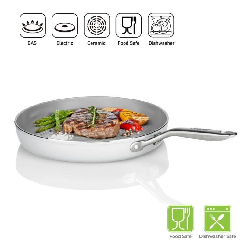 TECHEF CeraTerra - 12" Ceramic Nonstick Grill Pan