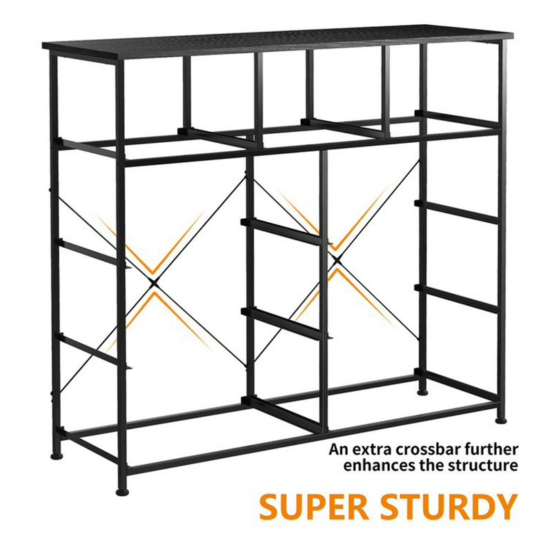REAHOME 9 Drawer Steel Frame Bedroom Storage Organizer Chest Dresser with Waterproof Top, Adjustable Feet, and Wall Safety Attachment, Espresso