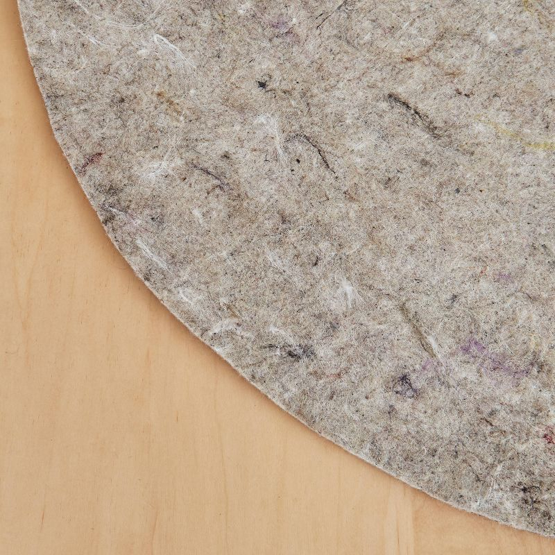 Mohawk 4'10" Round Premium Dual Surface Rug Pad Brown: Skid-Resistant, Polyester, Latex Backing, Gray