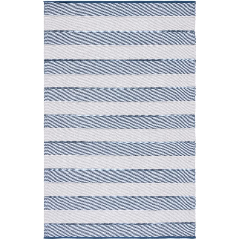 Striped Kilim STK803 Hand Woven Area Rug - Grey/Blue - 8'x10' - Safavieh.