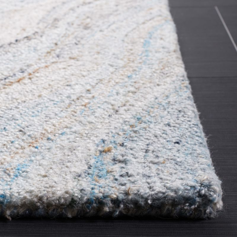 Abstract ABT148 Handmade Indoor Area Rug - Beige/Blue - 6'x9' - Safavieh