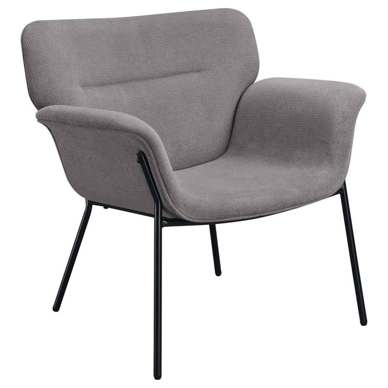 Coaster Davina Modern Upholstered Flared Arms Accent Chair Ash Gray