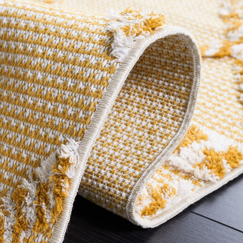 Augustine AGT714 Machine Made Indoor Area Rug - Gold/Ivory - 6'-4"x6'-4" - Safavieh