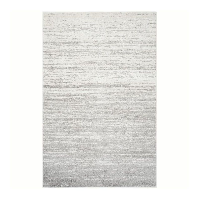 Adirondack ADR113 Machine Made Indoor Area Rug - Ivory/Silver - 6'x9' - Safavieh