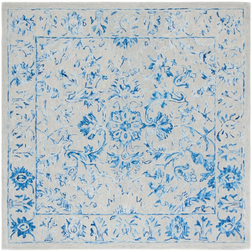 Metro MET255 Hand Tufted Area Rug - Blue/Beige - 6'x6' - Safavieh..