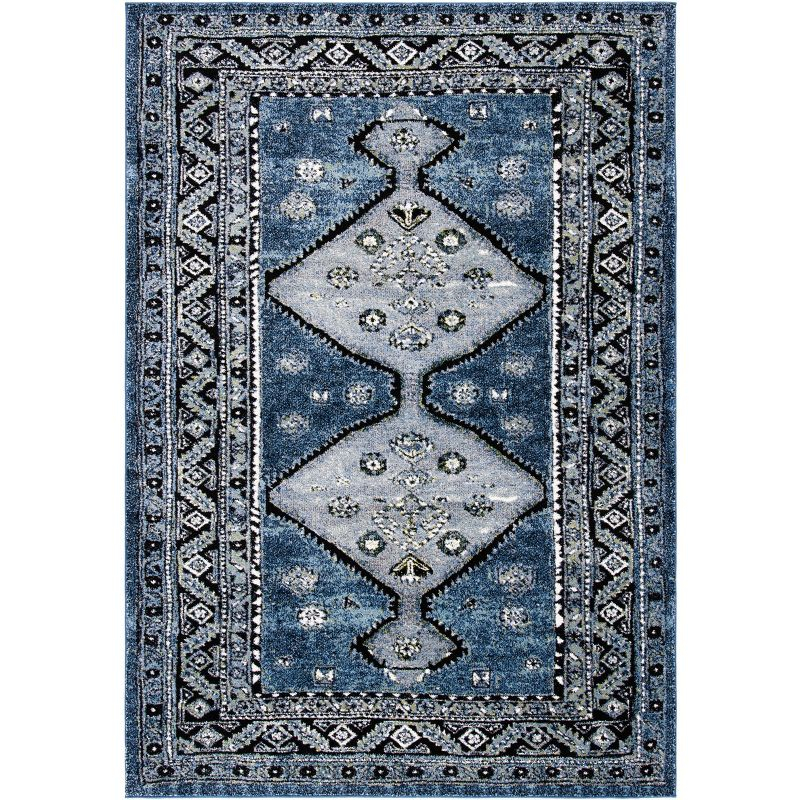 Vintage Hamadan VTH252 Power Loomed Area Rug - Blue/Grey - 5'3"x7'6" - Safavieh.