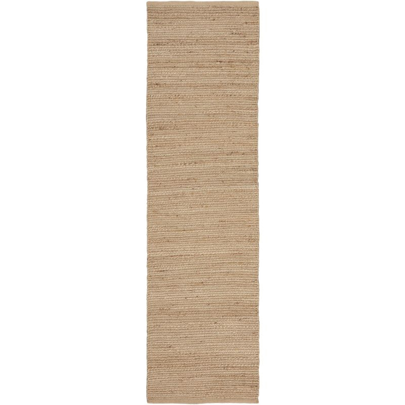 Nourison Hand Woven Natural Jute Indoor Area Rug Natural 2'3" x 8'