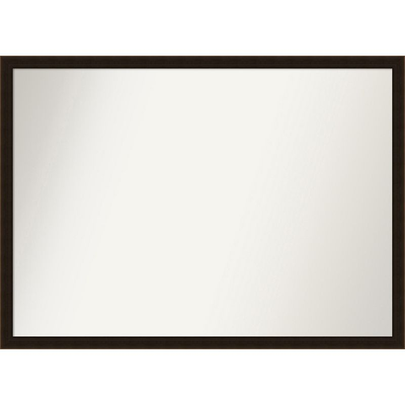 Amanti Art Espresso Brown Non-Beveled Wood Bathroom Wall Mirror 29 x 40 in.