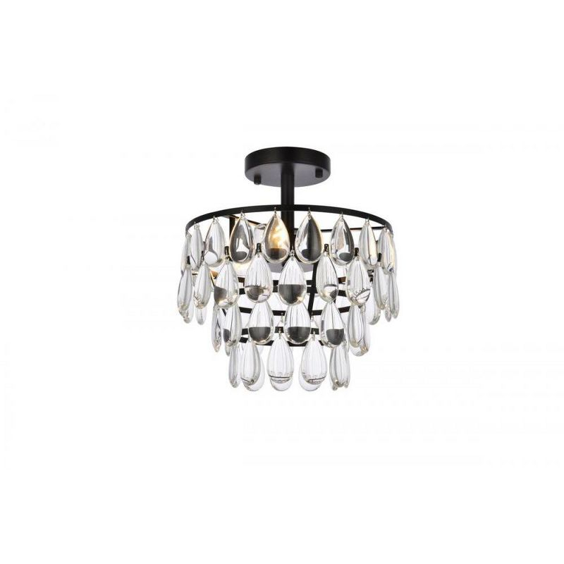 Elegant Lighting Mila 12 inch flush mount in black