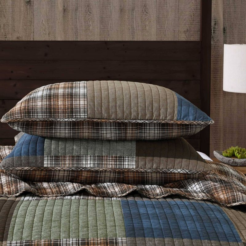 Eddie Bauer Twin Classic Patchwork Quilt Set Green