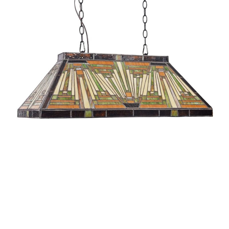 Chloe Lighting Innes Mission 3 Light Blackish Bronze Island Pendant 28" Wide