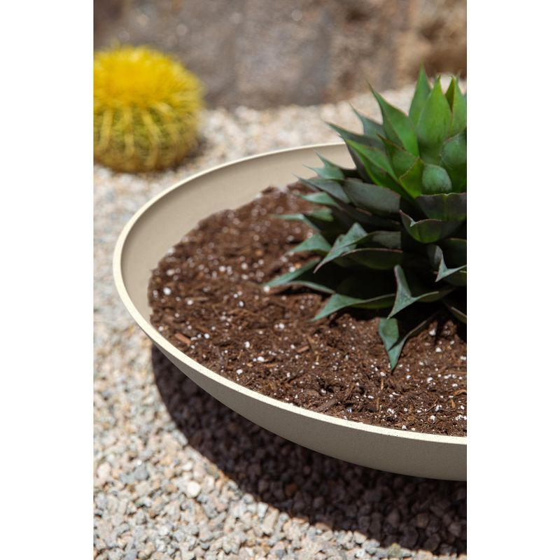 Veradek Mason Series Lane Bowl 24" Plastic-Stone Planter - Sand