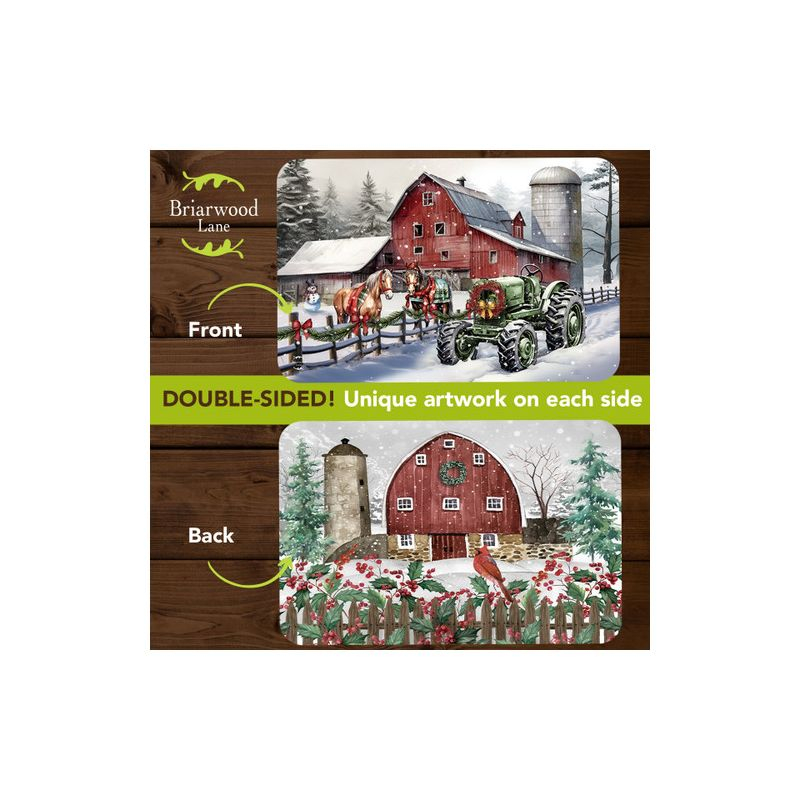 Briarwood Lane Christmas Placemat (4-pack) 17x11.25 Country Winter For Christmas Placemat