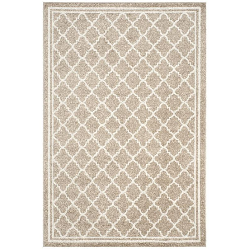 Amherst AMT422 Power Loomed Indoor Area Rug - Wheat/Beige - 5'3"x8' - Safavieh