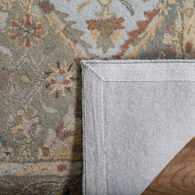 Heritage HG316 Handmade Area Rug - 6'x6' - Light Blue/Light Brown - Safavieh