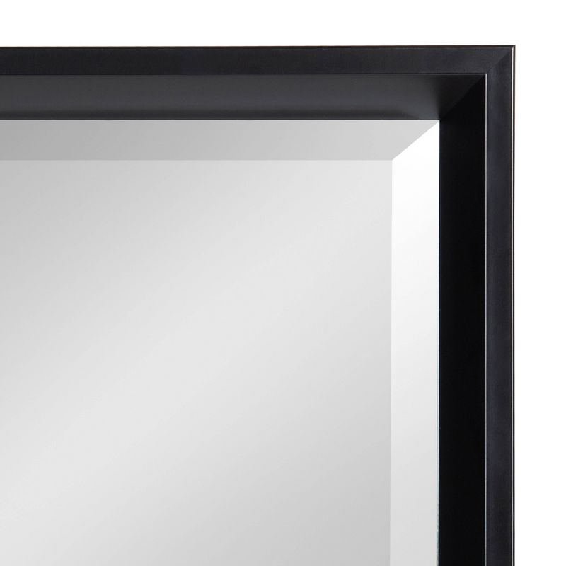 17.5" x 49.5" Calter Full Length Wall Mirror Black - Kate and Laurel