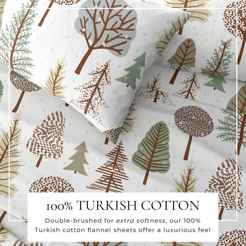 FreshFolds 100% Cotton Lodge Printed Flannel Sheet Set