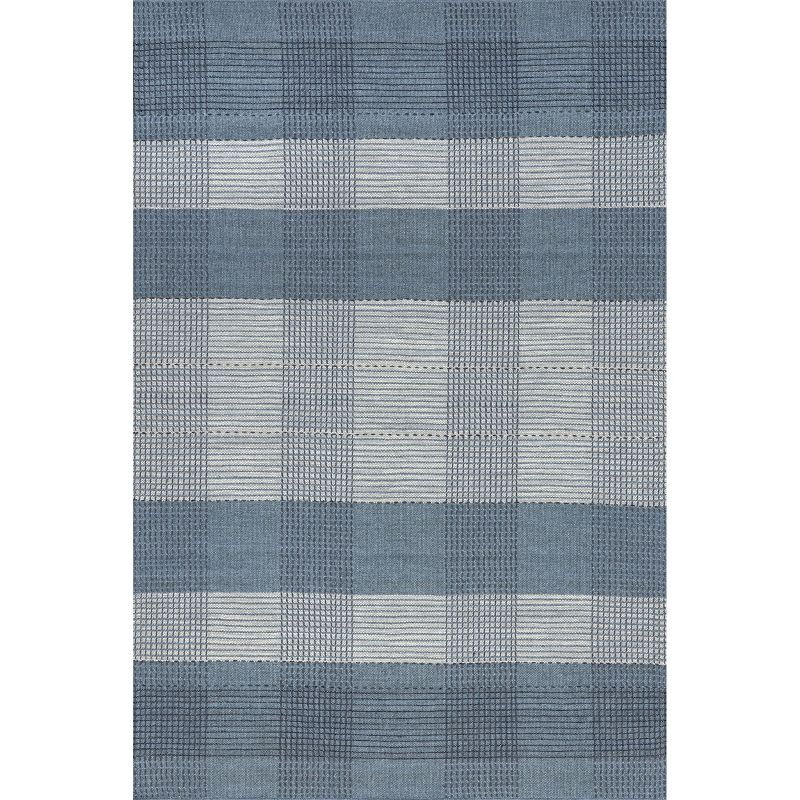 Nuloom Oregon Plaid Wool Area Rug, 10' x 14', Blue