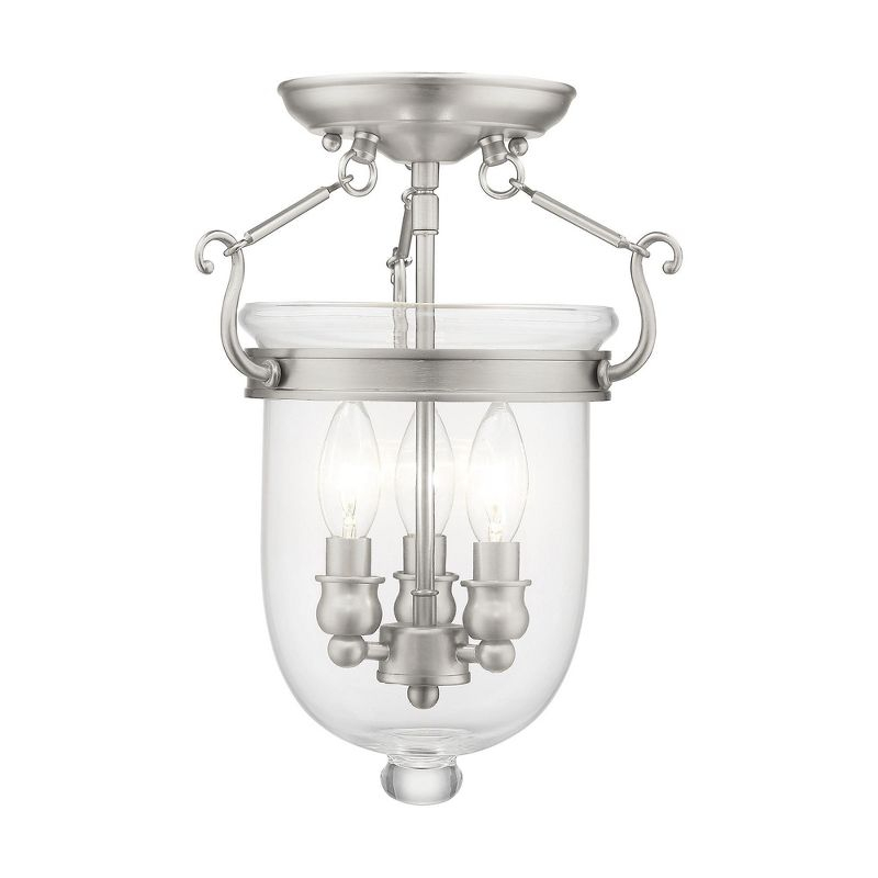 Livex Lighting Jefferson 3 - Light Flush Mount in  Brushed Nickel