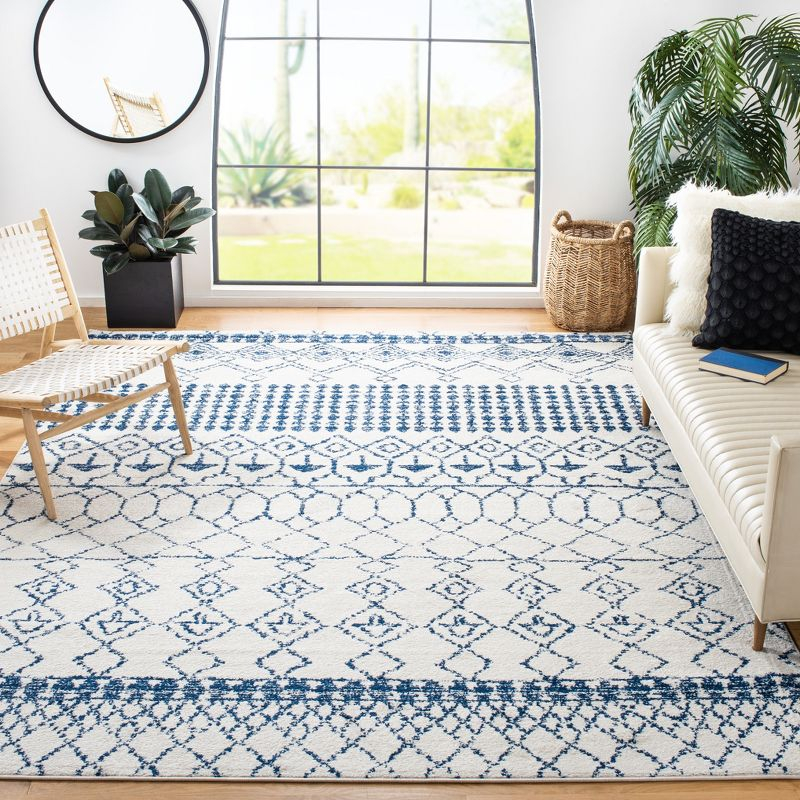 Tulum TUL229 Power Loomed Area Rug - Ivory/Navy - 6'x9' - Safavieh.