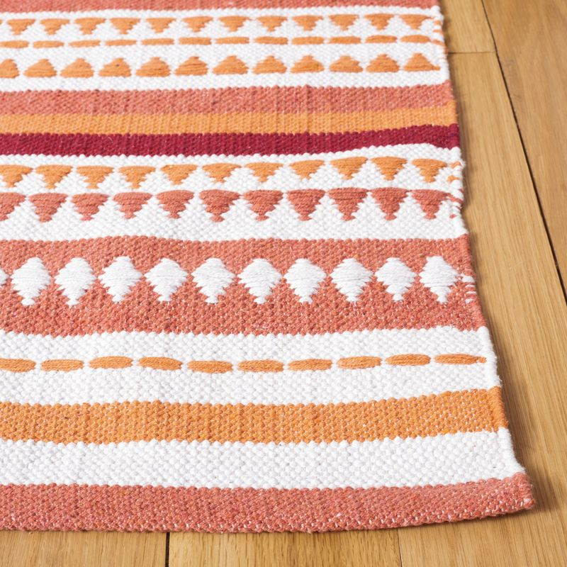 Montauk MTK451 Hand Woven Area Rug - Orange/Ivory - 6'x6' - Safavieh.